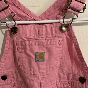 Carhartt Pink Overalls with Heart Hardware